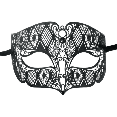 Men's Diamond Design Laser Cut Venetian Masquerade Mask