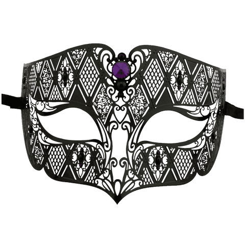 Men's Diamond Design Laser Cut Venetian Masquerade Mask
