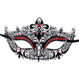 Women's Laser Cut Metal Venetian Crown Mask