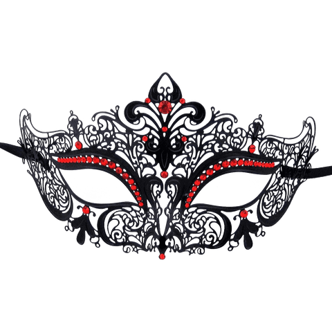 Women's Laser Cut Metal Venetian Crown Mask