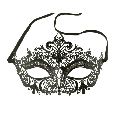 Women's Laser Cut Metal Venetian Crown Mask