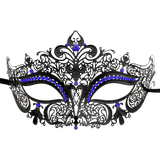 Women's Laser Cut Metal Venetian Crown Mask