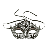 Women's Laser Cut Metal Venetian Crown Mask