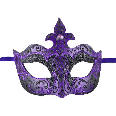 Farfallina Deco Black And Purple Mask