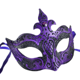 Farfallina Deco Black And Purple Mask